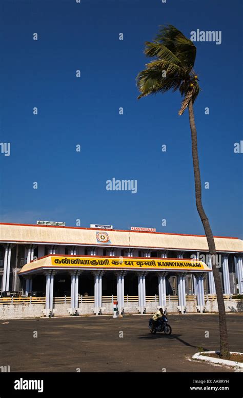 India Tamil Nadu Kanyakumari The end of the line railway station in Kanyakumari looking deserted ...