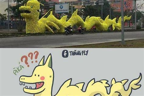 Memes Prompt Hai Phong to Redecorate Its ‘Pikachu Dragon’ - Saigoneer