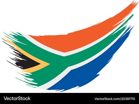 South africa flag Royalty Free Vector Image - VectorStock