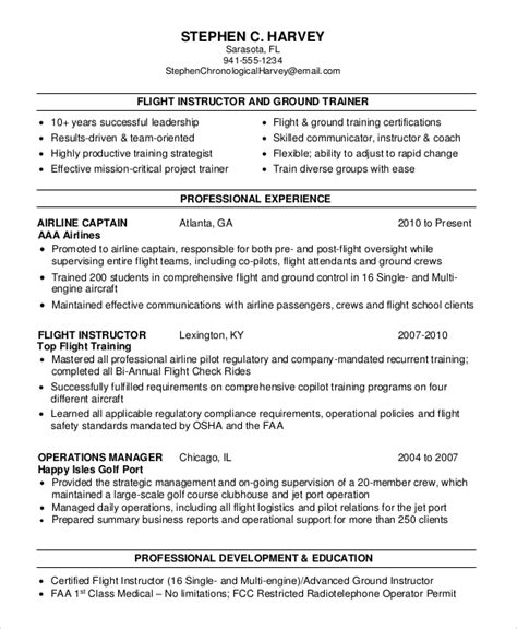 FREE 6+ Sample Flight Attendant Resume Templates in PDF | MS Word