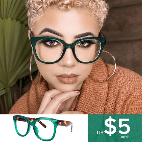 Harrell Square Dark-Green Eyeglasses | Zeelool Optical | Fashion eye ...