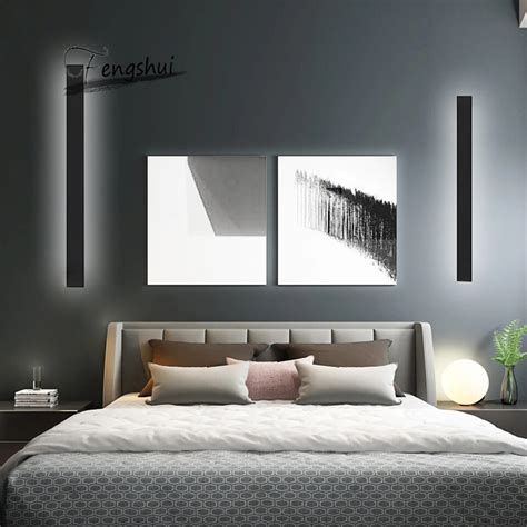 Modern Bedroom Bedside Led Wall Lamp Living Room Background Led Wall ...