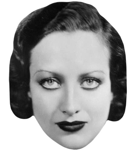 Joan Crawford (Lipstick) Maske aus Karton - Celebrity Cutouts