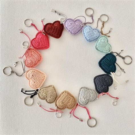 Crochet Heart Keychain Pattern Crochet Keychain Pattern for - Etsy