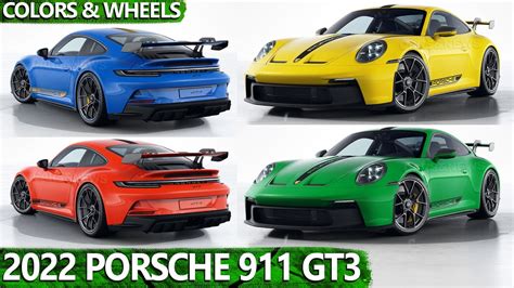 2022 Porsche 911 GT3 - COLORS & WHEELS | Porsche 911 GT3 2022 - YouTube