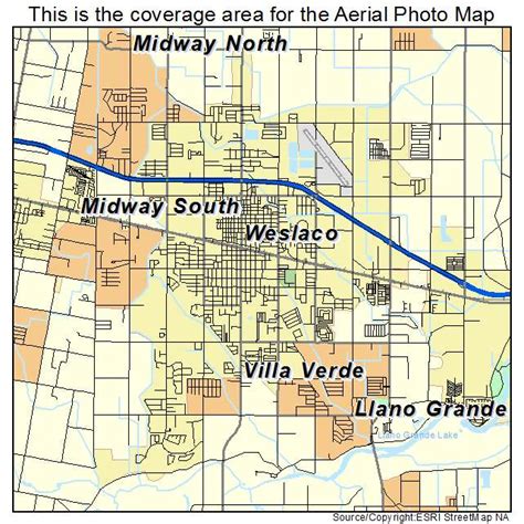 Aerial Photography Map of Weslaco, TX Texas