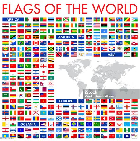 All World Flags Vector Icon Set Stock Illustration - Download Image Now ...