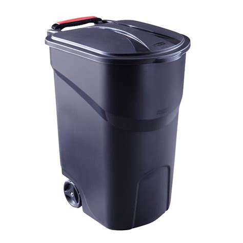 Rubbermaid Roughneck 45 Gal. Black Wheeled Trash Can with Lid – eX-tremes