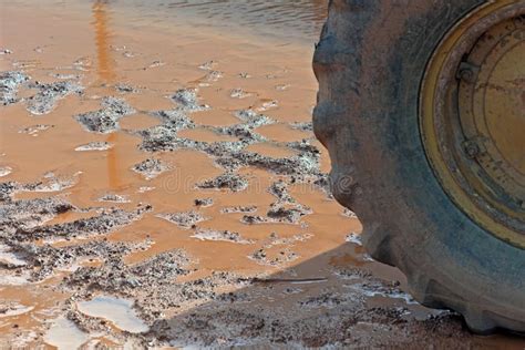 Tractor tire with mud stock image. Image of stones, traffic - 1438907