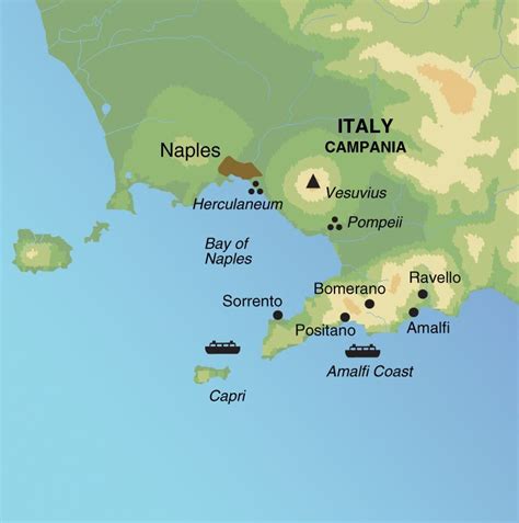 Amalfi Coast Map | Amalfi coast, Amalfi coast italy, Amalfi