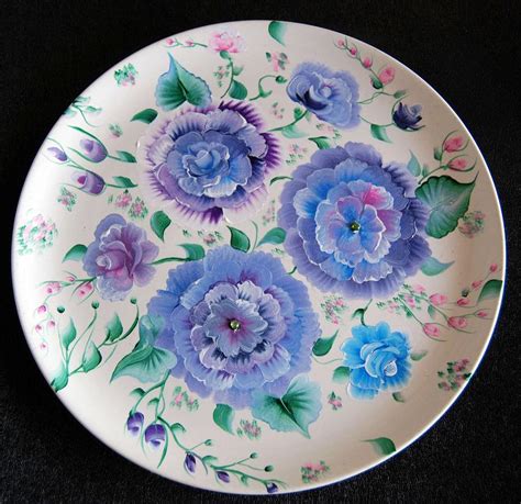 Hand Painted Plate Painting by Erica Rapp