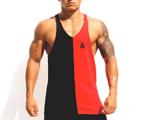 Royal two tone stringer mens tank tops gym shirts gym