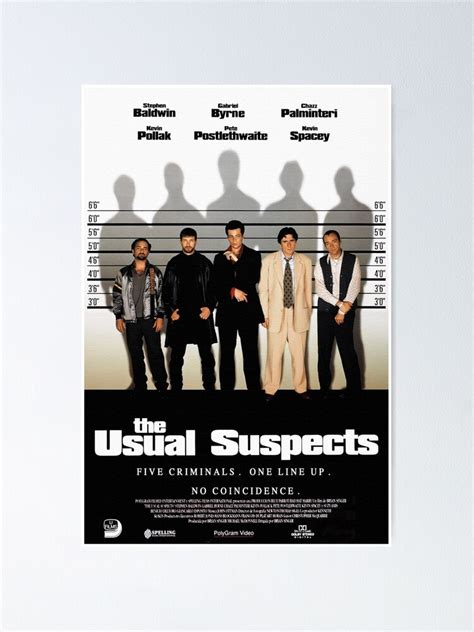 "The Usual Suspects" Poster for Sale by DeannPFowler | Redbubble