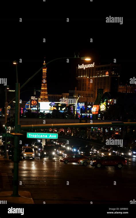 Las Vegas Boulevard Corner Tropicana Avenue Stock Photo - Alamy