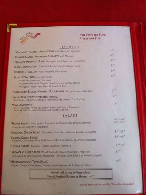 Fireworks Pizza Menu, Menu for Fireworks Pizza, Leesburg, Loudoun County - Urbanspoon/Zomato