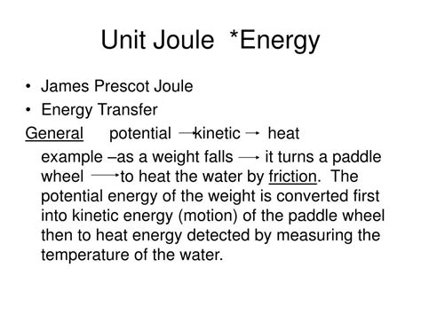 What Does Joules Measure