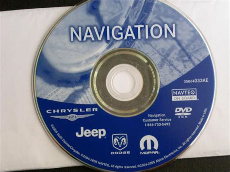 Sell OEM CHRYSLER DODGE JEEP MOPAR Navigation Map Disc Dvd Gps 05064 ...