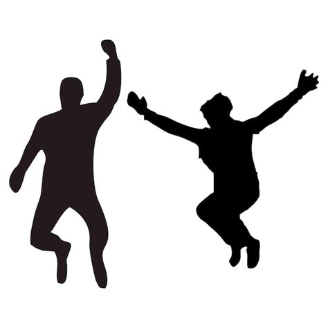 Premium Vector | Silhouette of person jumping