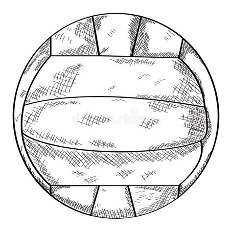 Sketch of a Volleyball Ball Stock Vector - Illustration of icon, sign ...