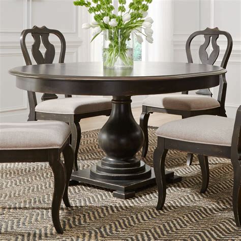 Liberty Furniture Chesapeake Round Pedestal Dining Table in Antique ...