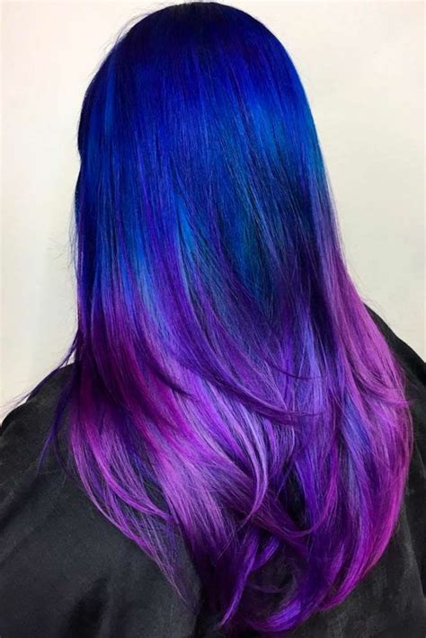 Best Purple And Blue Hair Looks | Blue ombre hair, Ombre hair color, Hair styles