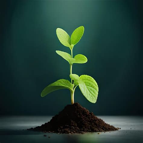 Premium Photo | Ai generated photo illustration of growing mint plant in green pot with loamy ...