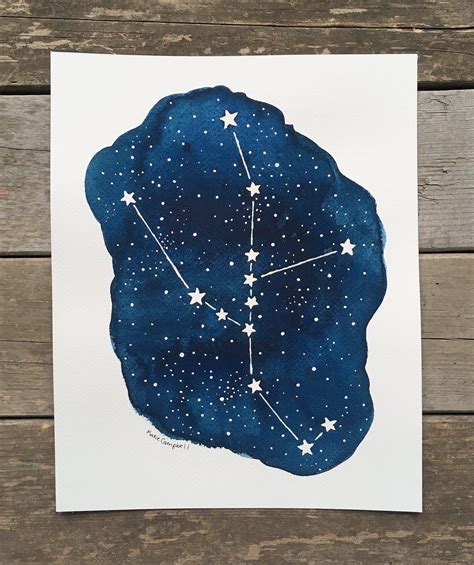 Original Taurus Zodiac Constellation Painting Celestial - Etsy ...