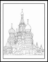 St Basil Cathedral Coloring Pages Sketch Page sketch template