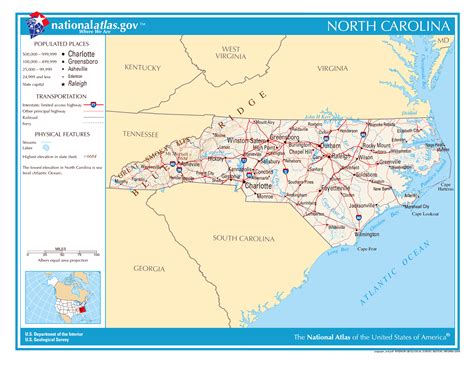 Laminated Map Large Detailed Administrative Map Of North Carolina State 22010 | The Best Porn ...