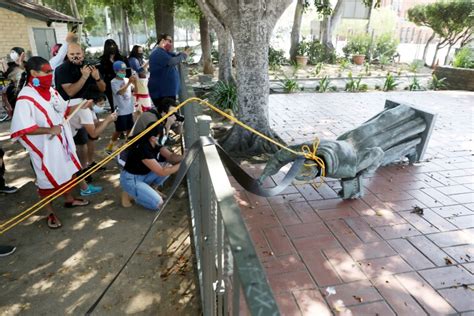 Why L.A. protesters took down a Junipero Serra statue - Los Angeles Times