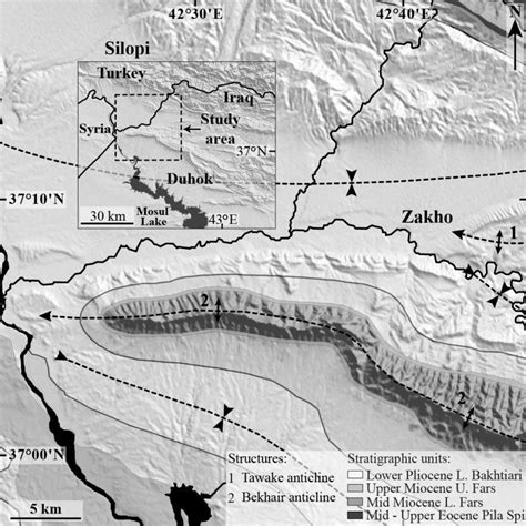 Geological map of the Zakho-Silopi region (modified from Doski and... | Download Scientific Diagram