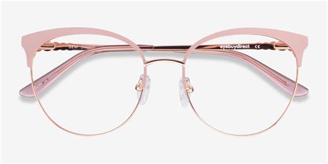 Gem Cat Eye Pink Rose Gold Glasses for Women | Eyebuydirect