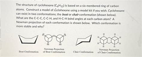 Solved The structure of cyclohexane (C6H12) ﻿is based on a | Chegg.com