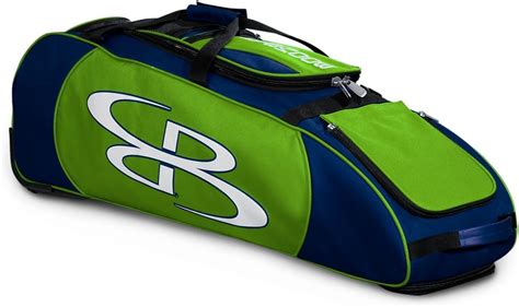 Amazon.com: Boombah Spartan Rolling Baseball/Softball Bat Bag - 38" x 12-1/2" x 12" - Navy/Lime ...