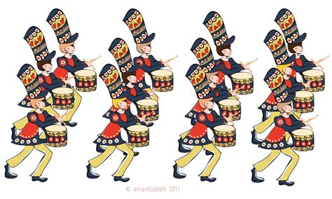 Twelve Drummers Drumming | 12 days of xmas, Painted christmas ornaments, Christmas illustration