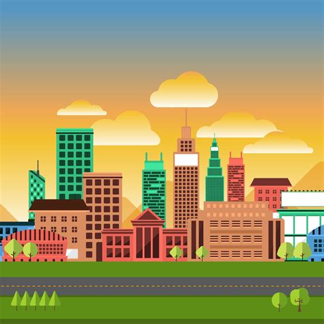 City Landscape Illustrations 2259427 Vector Art at Vecteezy