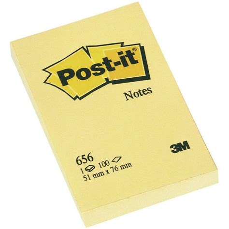 3M Post-it Notes Yellow 2 x 3 Inch 656CY