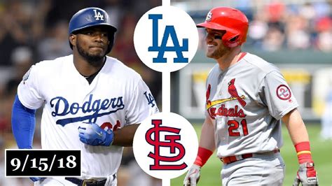 Los Angeles Dodgers vs St. Louis Cardinals Highlights || September 15, 2018 - YouTube