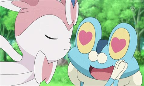 Sylveon kissing Froakie! by ryanthescooterguy on DeviantArt | Attività ...