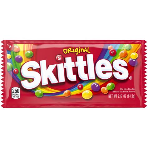 Skittles Original Chewy Candy Full Size 2.17 oz - Walmart.com - Walmart.com