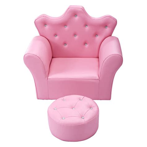 Kids Sofa, Upholstered Chaise Lounge Armrest Relax Couch, ASTM and CPSIA Certified, Pink