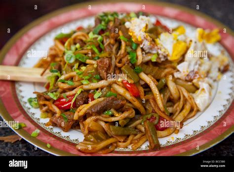 Lagman Noodles at Kashgar Central Asian Restaurant in Brighton Beach in ...