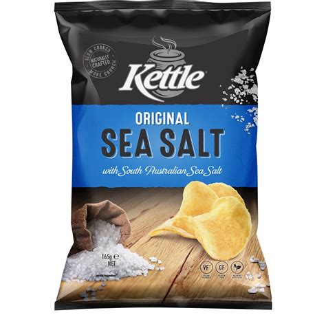 Kettle Classic Sea Salt Chips Potato Chips 165g | Woolworths