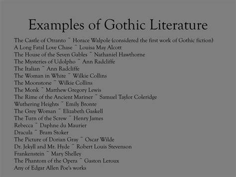 PPT - Gothic Literature Week 6 PowerPoint Presentation, free download - ID:1911707