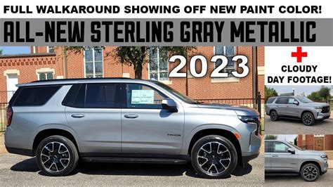 Sterling Gray Metallic Color Walkaround 2023 Tahoe RST - YouTube