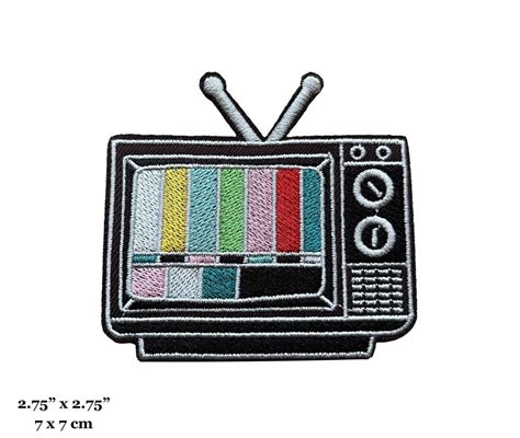 Retro TV With Antenna Vintage Old School Embroidered Iron on Patch - Etsy