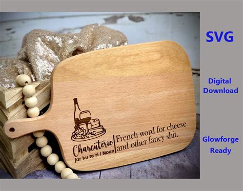 SVG Charcuterie Definition Cutting Board File Glowforge Ready - Etsy Canada