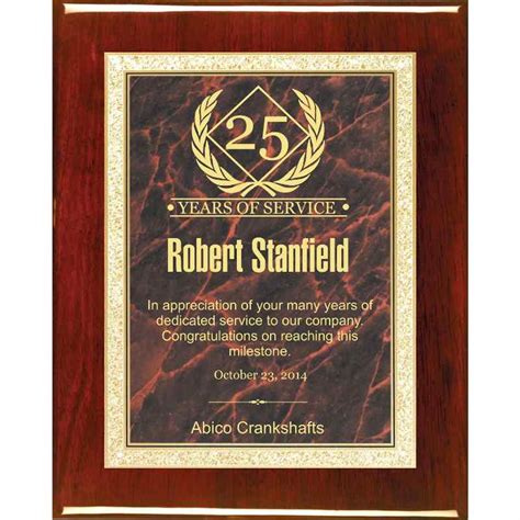 Years of Service Plaque - Classic Achievements, Inc