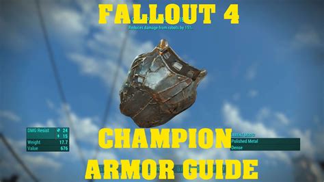 FALLOUT 4 Unique Armor Guide - Champion Armor - YouTube