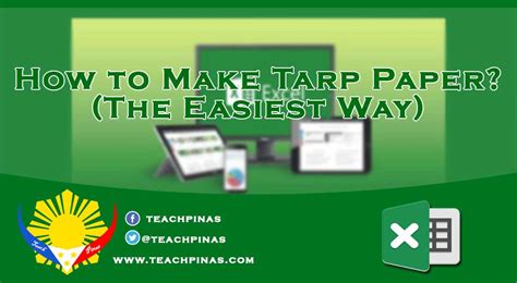 How to Make Tarpapel in MS Excel - Teach Pinas